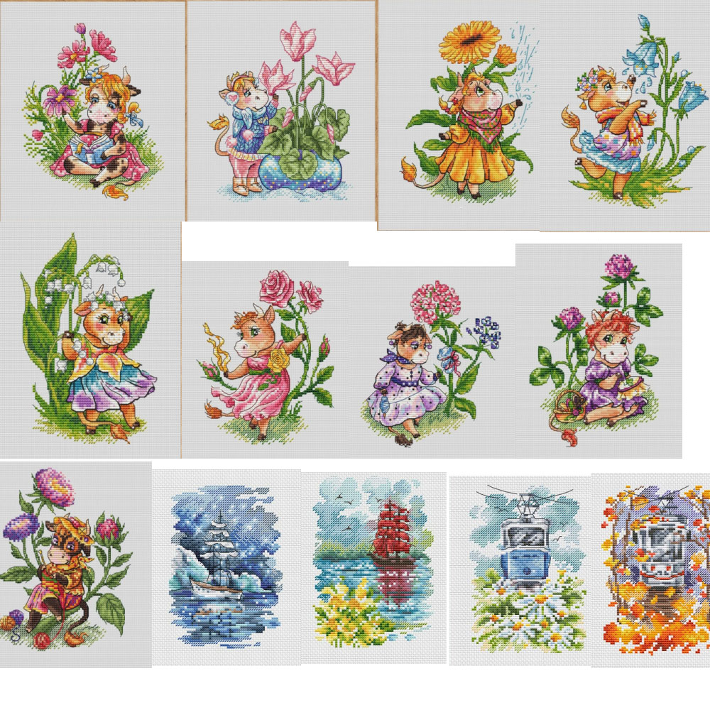 Counted Cross Stitch Kit for E - Embroidery Backpack Kit 评论和价格