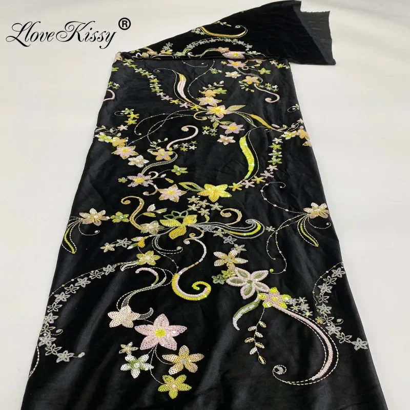 New Autumn And Winter Black Ve - Velvet Fabric Embroidery 评论和价格