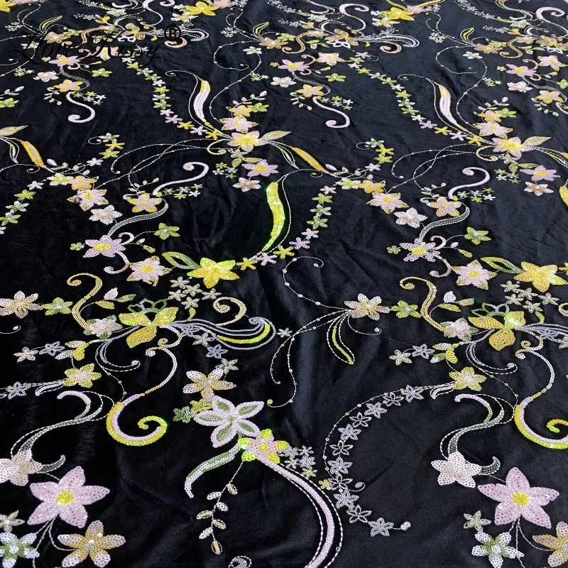 New Autumn And Winter Black Ve - Velvet Fabric Embroidery 评论和价格