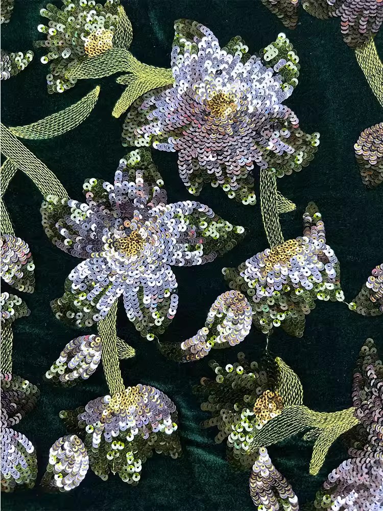 1yard Retro velvet tela Handcr - Velvet Fabric Embroidery 评论和价格